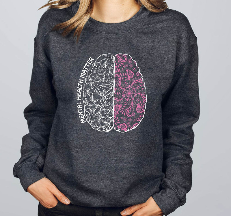 Floral Brain Mental Health Matters Sweatshirt
