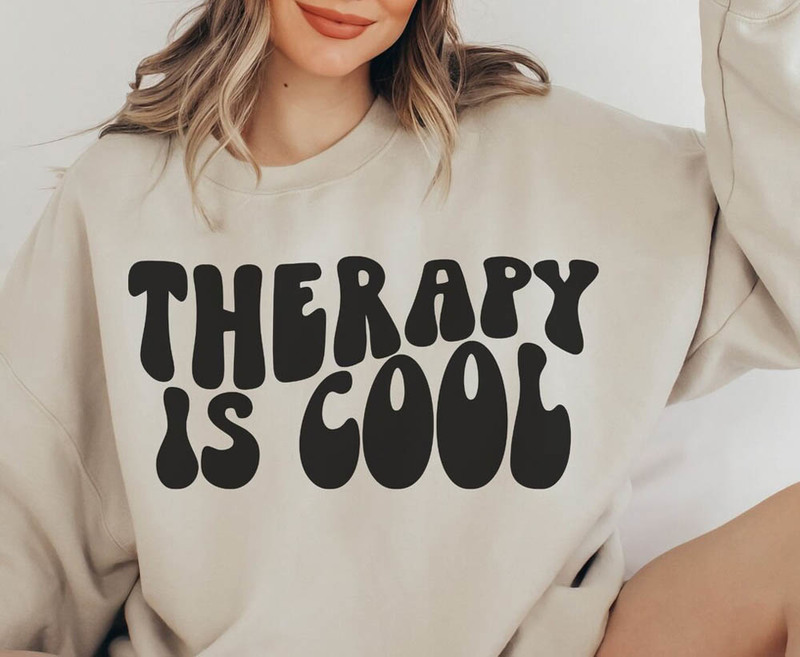Vintage Therapy Is Cool Mental Health Sweatshirt