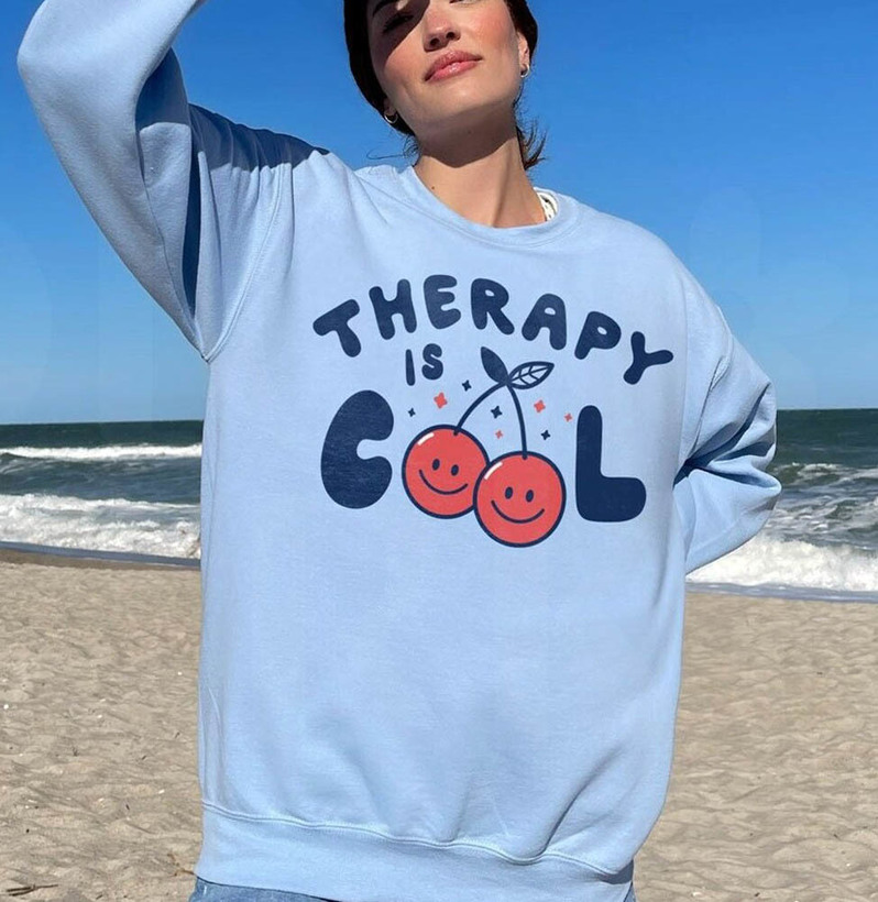 Therapy Is Cool Retro Mental Health Awareness Sweatshirt