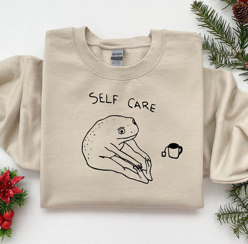 Self Care Frog Yoga Funny Shirt For Frog Lover