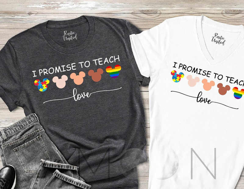 I Promise To Teach Love Shirt For Pride Teacher