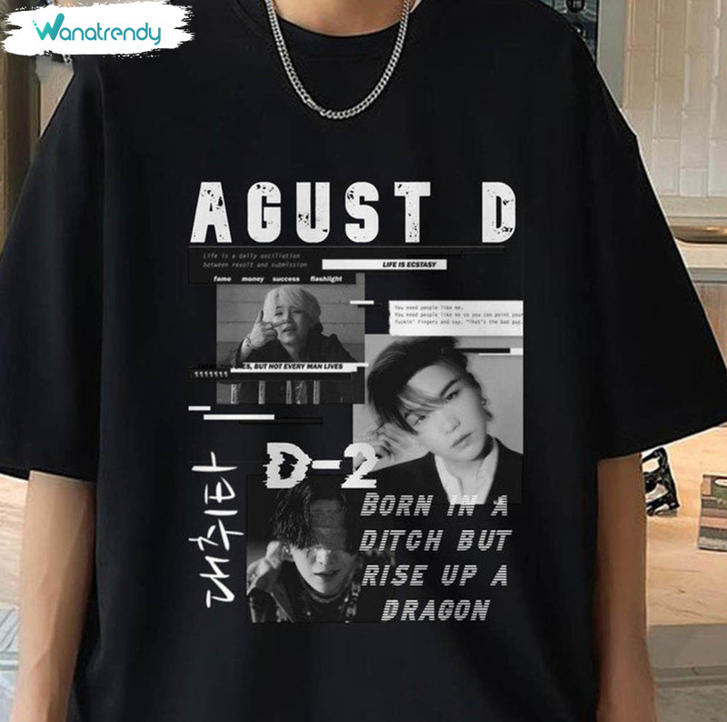 Agust D World Tour Trendy Shirt, D-Day Suga Tour Music Tour Unisex Hoodie Crewneck