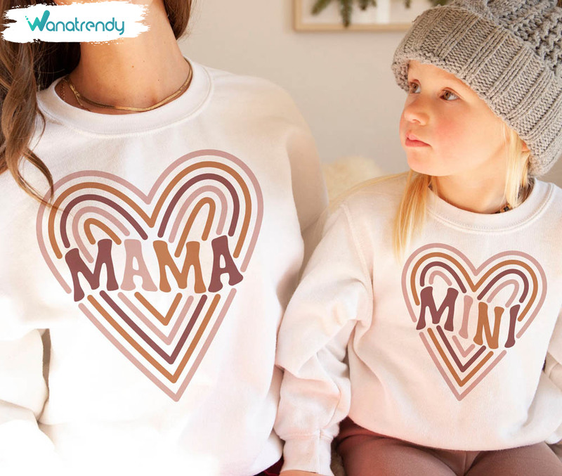 Vintage Colors Heart Mama And Mimi Sweatshirt