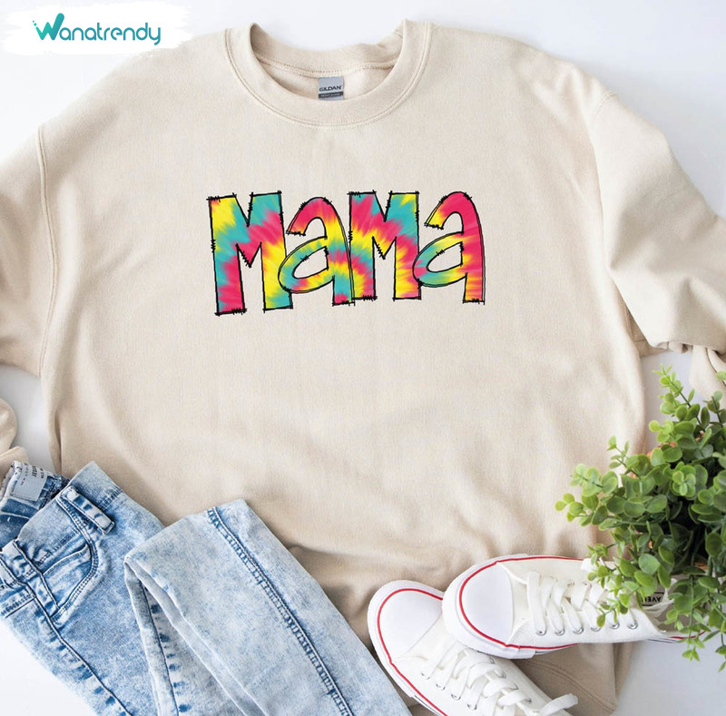 Colorful Rainbow Print Mama Sweatshirt