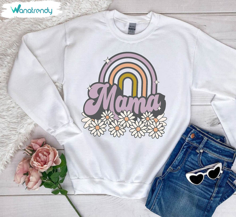Daisy Rainbow Groovy Mama Sweatshirt