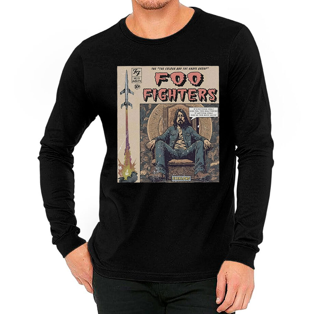 Foo Fighters Comic Rock And Roll Music Long Sleeve