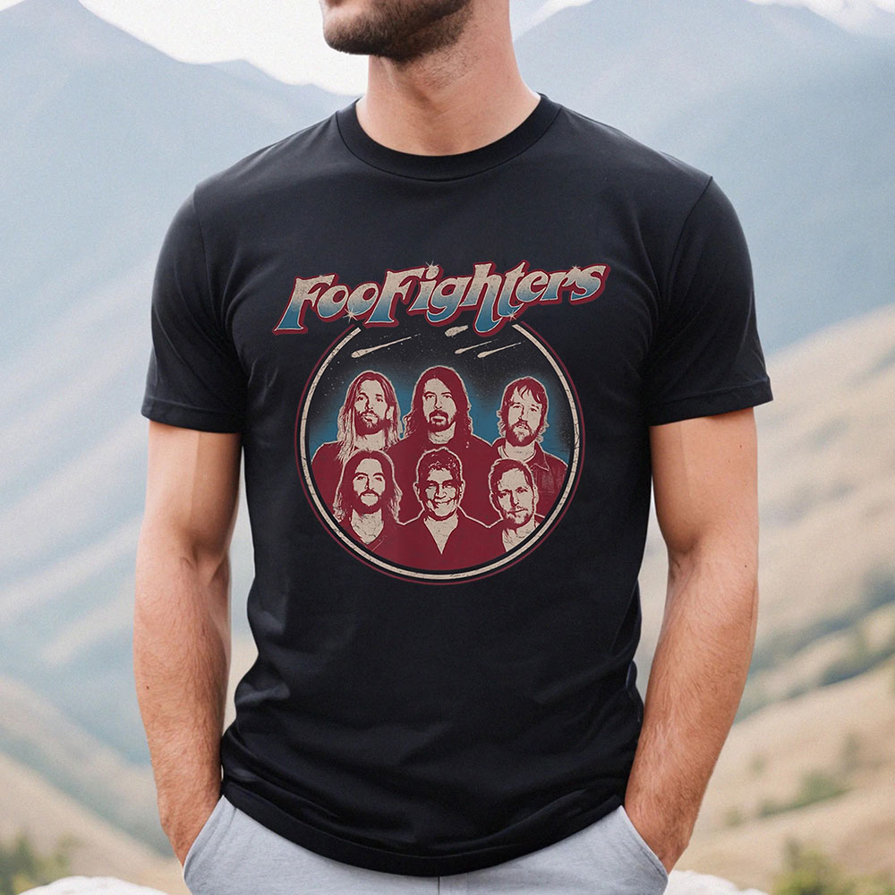Foo Fighters Portrait Retro Shirt For Fan