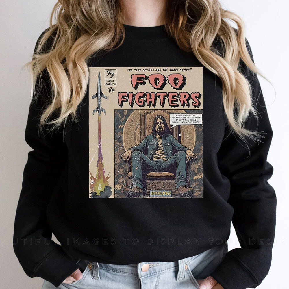 Foo Fighters Comic Rock And Roll Music Sweatshirt