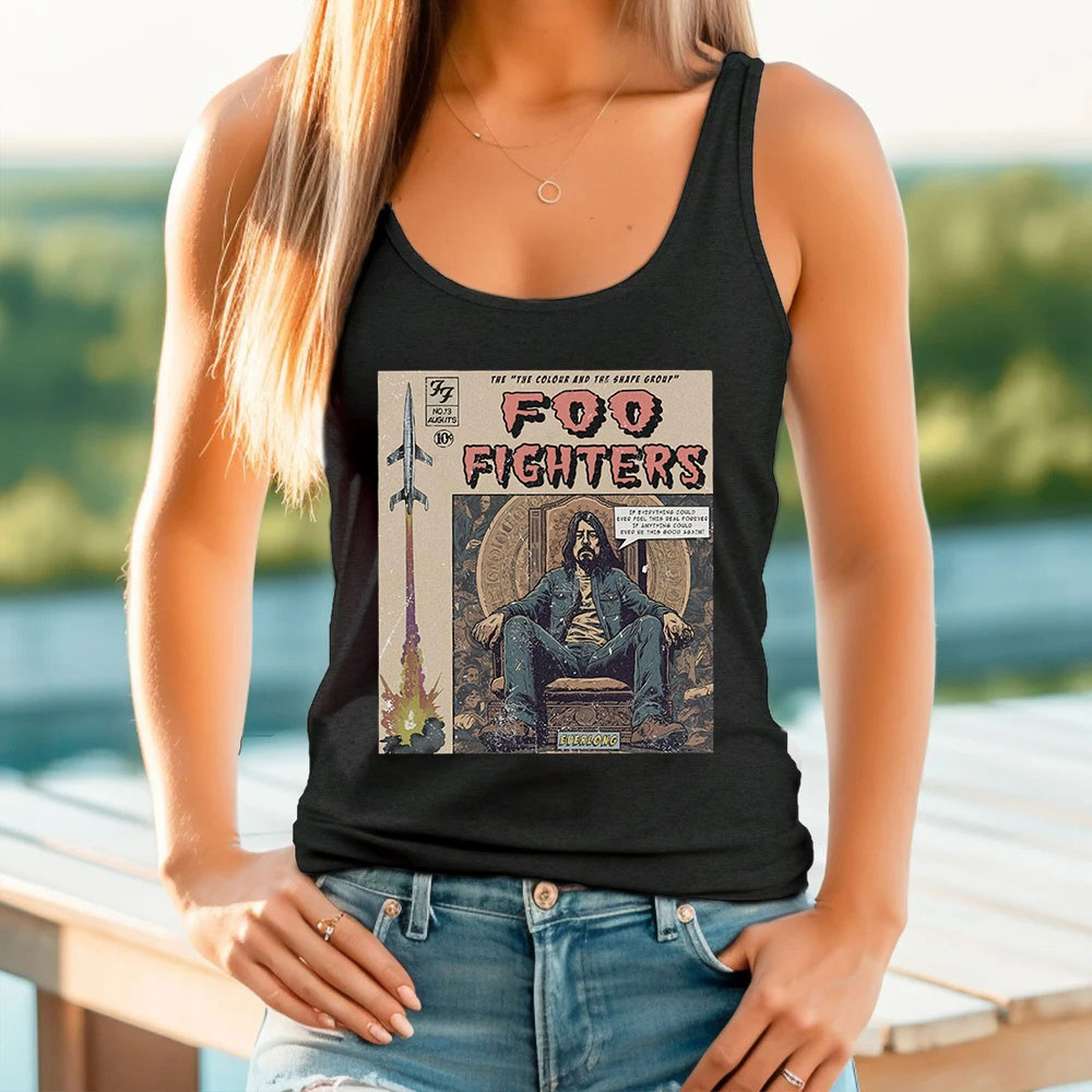 Foo Fighters Comic Rock And Roll Music Tank Top