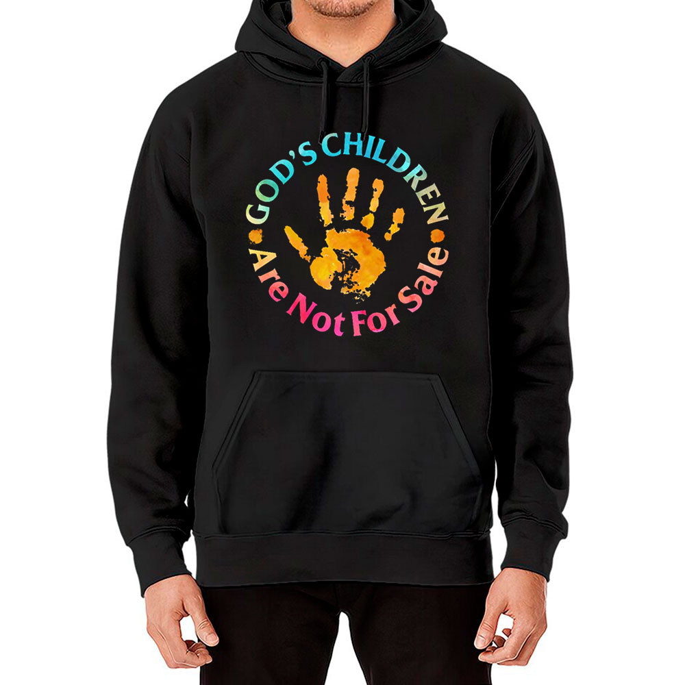 God's Children Are Not For Sale Hand Prints Hoodie