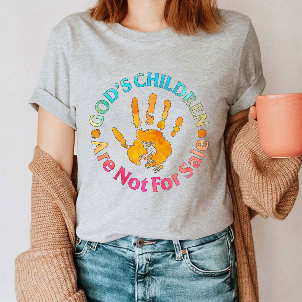 God's Children Are Not For Sale Hand Prints Shirt