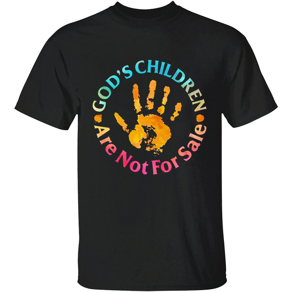 God's Children Are Not For Sale Hand Prints Shirt