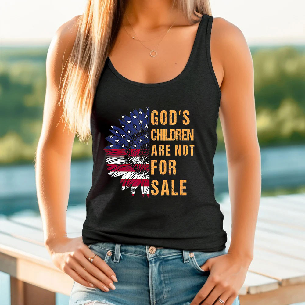 God's Children Are Not For Sale Sunflower Tank Top