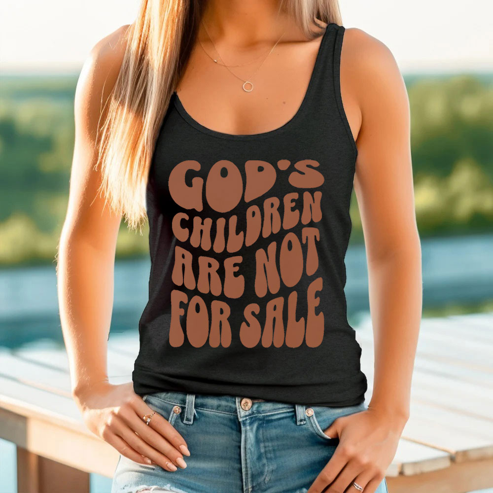 God's Children Are Not For Sale Faith Based Tank Top