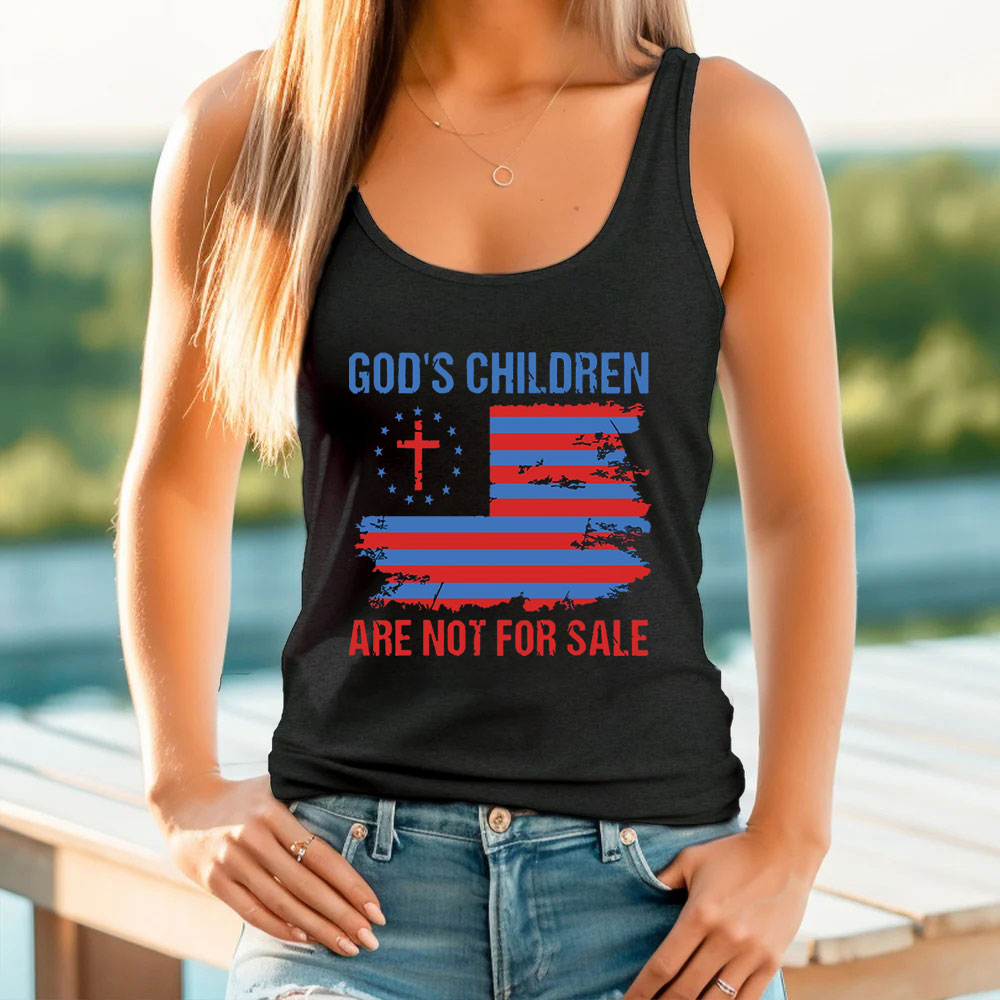 God’s Children Are Not For Sale American Flag Tank Top