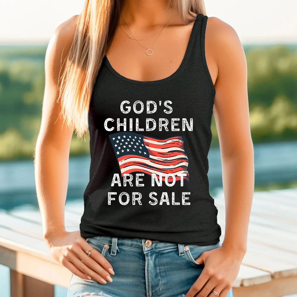God's Children Are Not For Sale Patriotic Tank Top