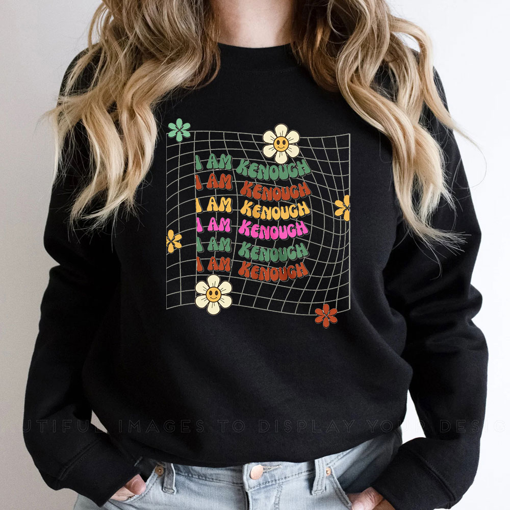 I Am Kenough Barbie Vintage Flower Sweatshirt