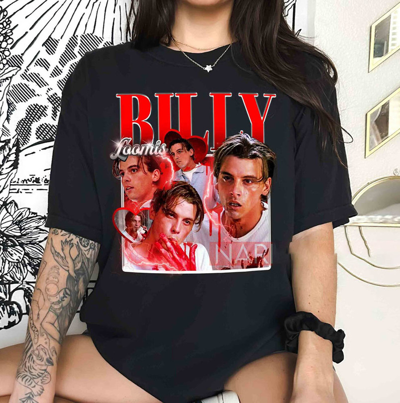 Billy Loomis Vintage Scream Drew Barrymore Let's Watch Scary Shirt