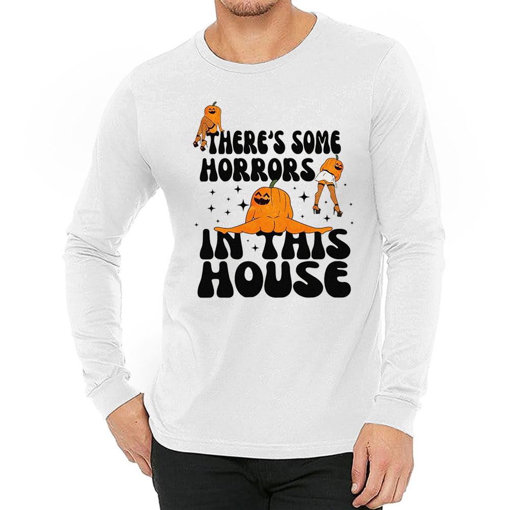 Halloween There’s Some Horrors In This House Retro Long Sleeve