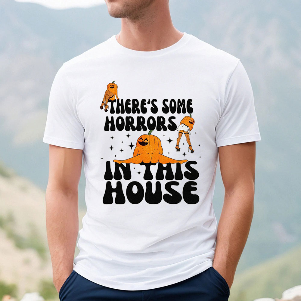 Halloween There's Some Horrors In This House Retro Shirt