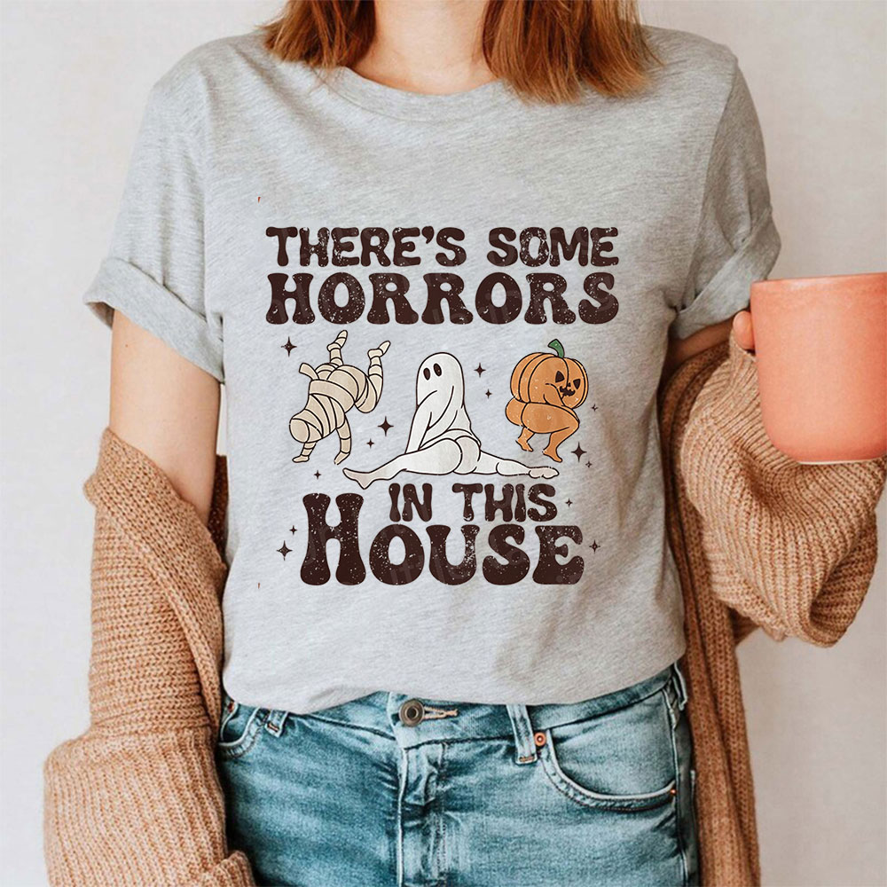 Retro Halloween Ghost There's Some Horrors In This House Shirt