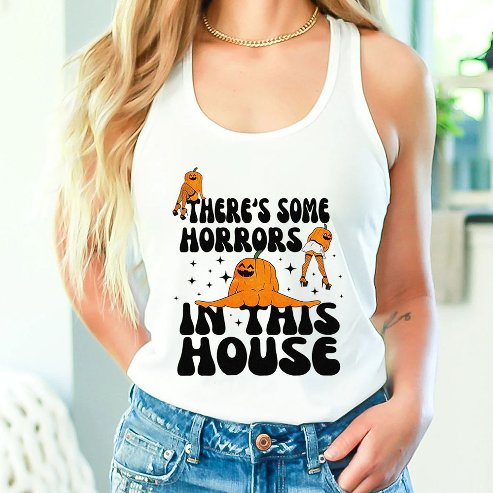 Halloween There's Some Horrors In This House Retro Tank Top