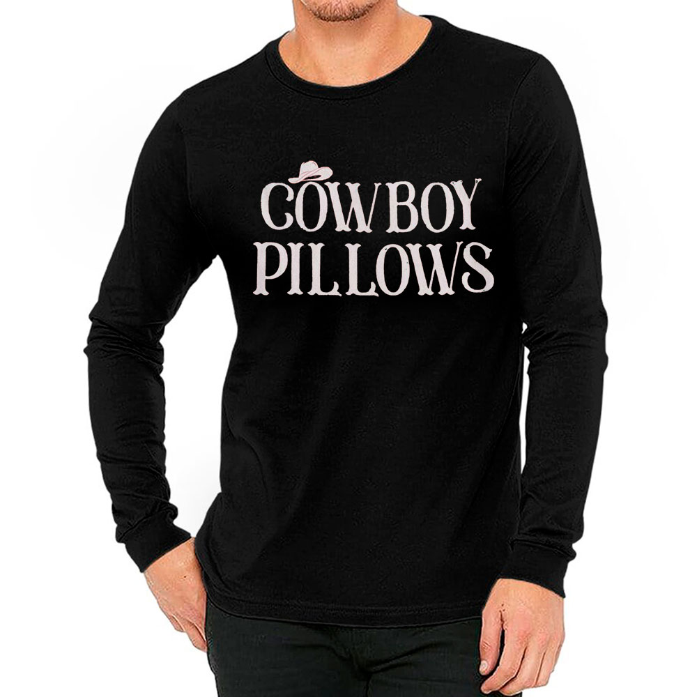 Cow Boy Pillows Retro Long Sleeve For Men Women