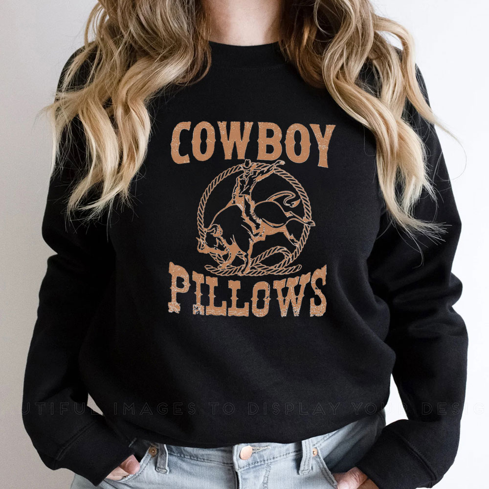 Western Funny Cowgirl Cowboy Pillows Sweatshirt