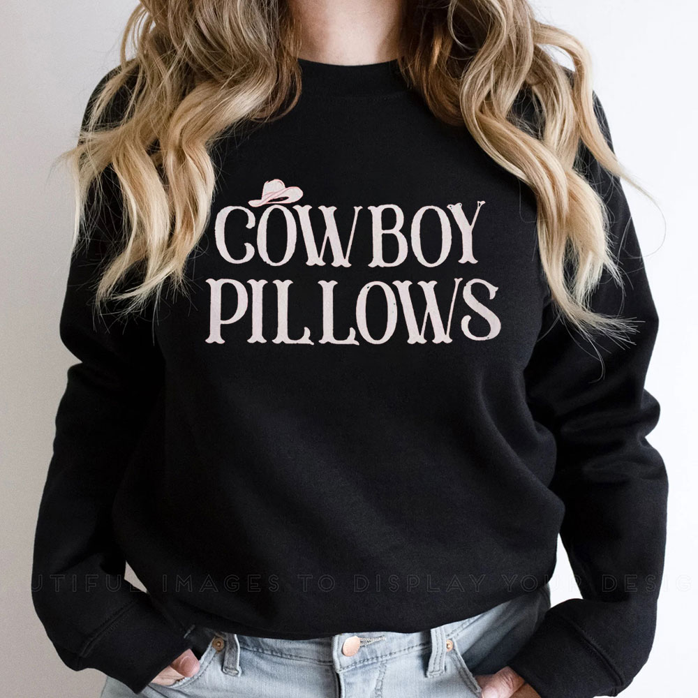 Cow Boy Pillows Retro Sweatshirt For Men Women