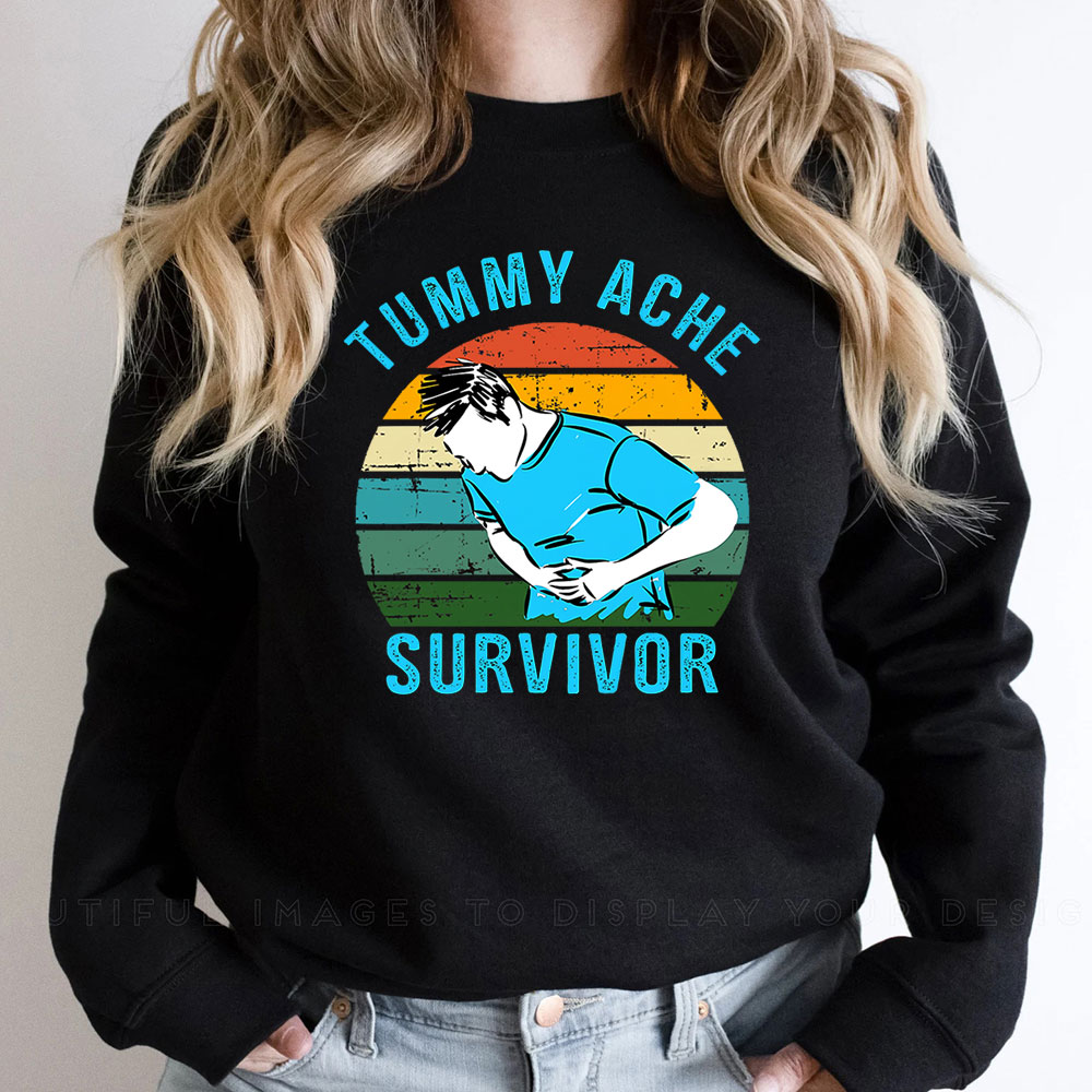 Funny Tummy Ache Survivor Sweatshirt For Men