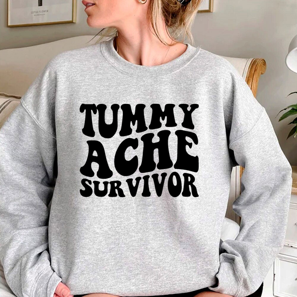 Retrotummy Ache Survivor Sweatshirt Introvert Gift