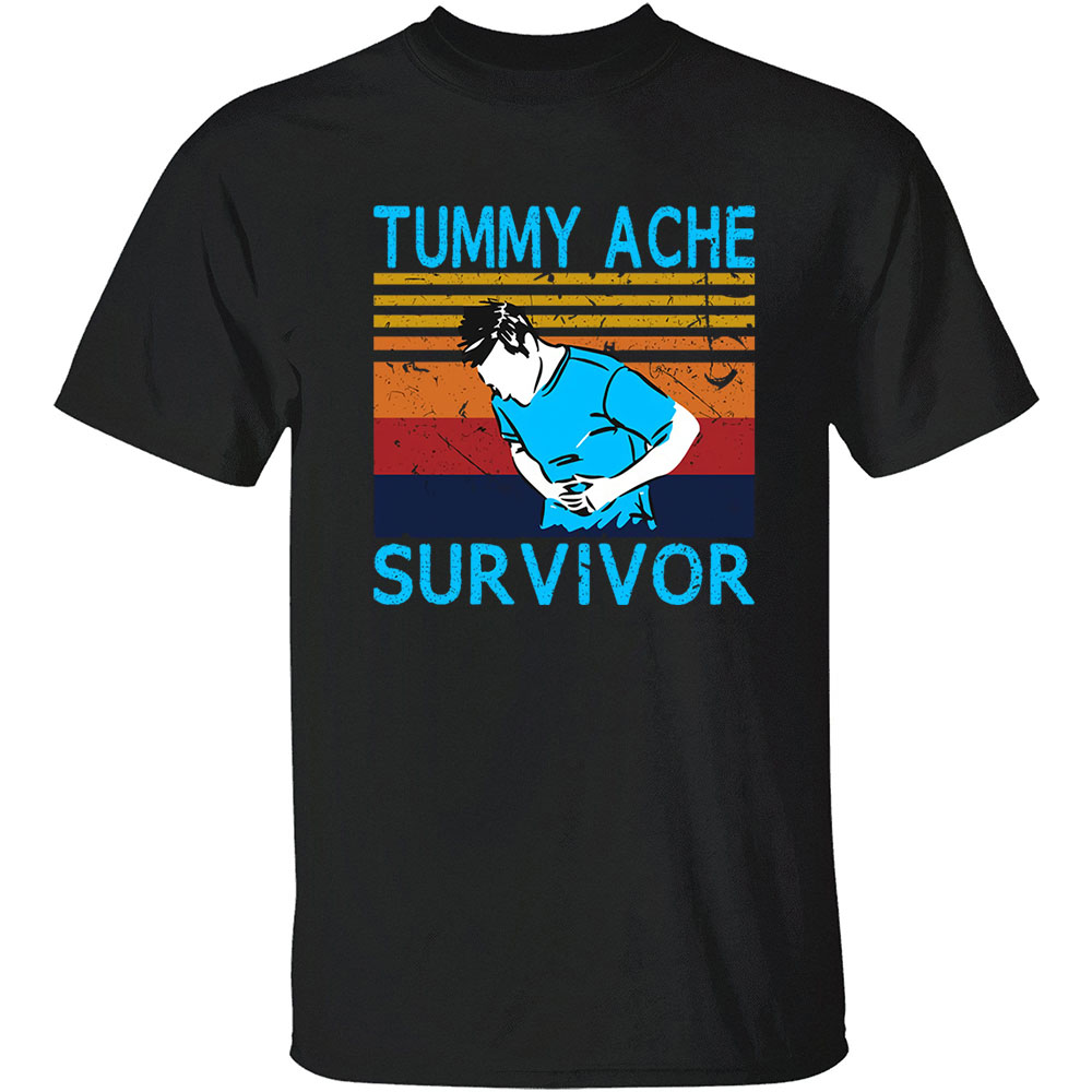 Funny Stomach Tummy Ache Survivor Shirt