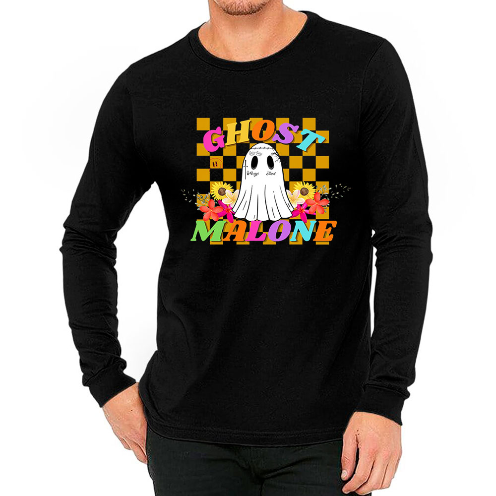 Comfort Colors Ghost Malone Halloween Long Sleeve