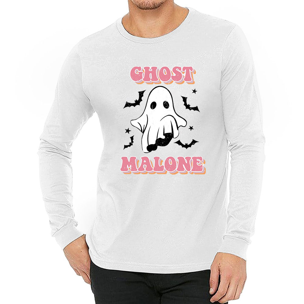 Retro Halloween Ghost Malone Long Sleeve