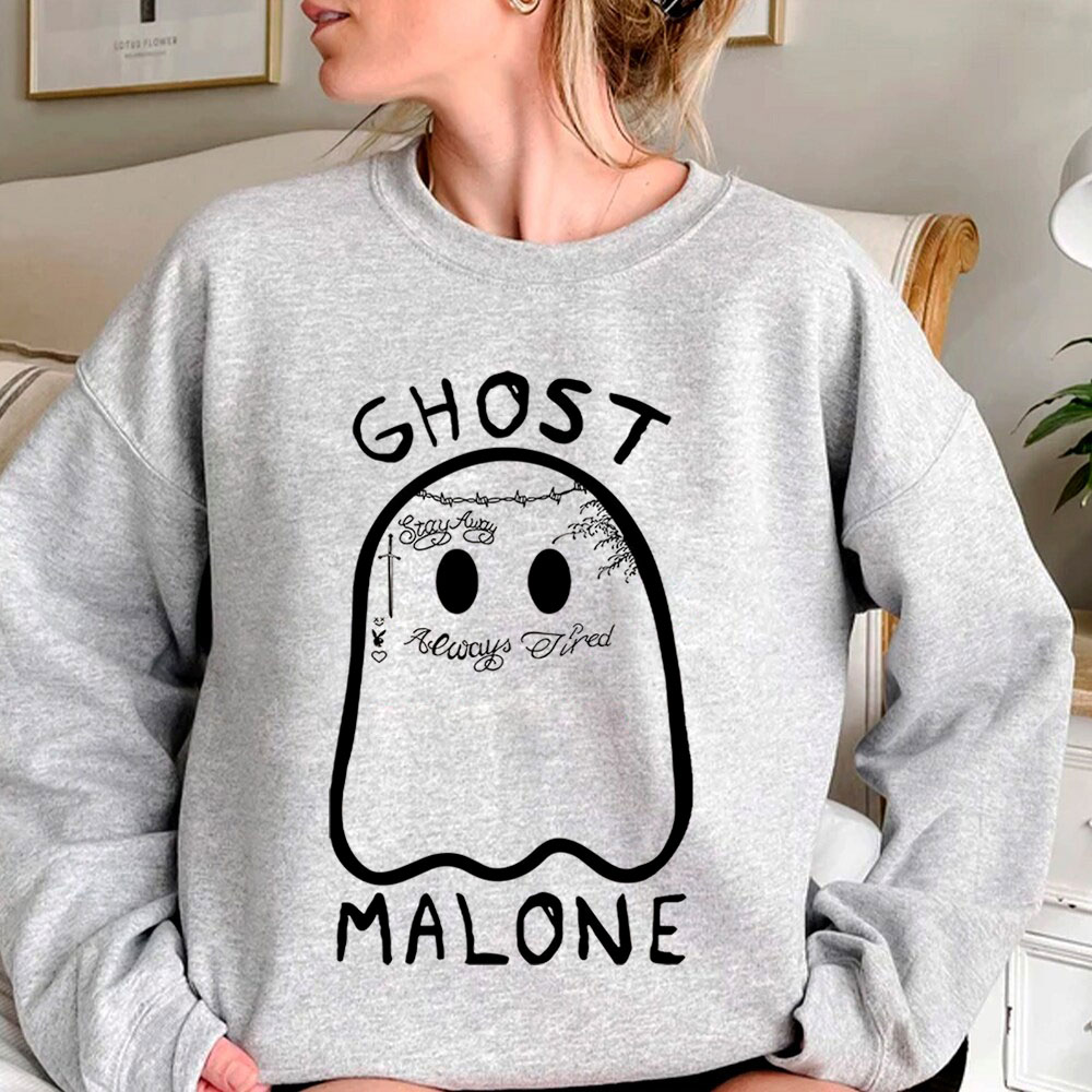 Ghost Malone Cute Style Sweatshirt For Halloween Party