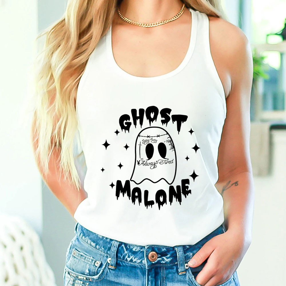 Funny Halloween Ghost Malone Tank Top For Men Women
