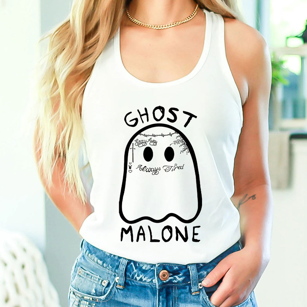 Ghost Malone Cute Style Tank Top For Halloween Party