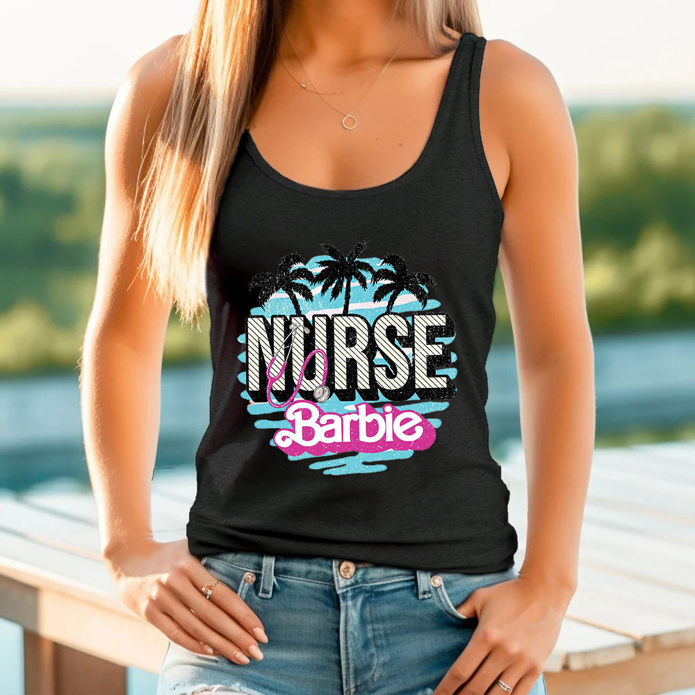 Barbenheimer Barbie Nurse Tank Top Gift For Nurse