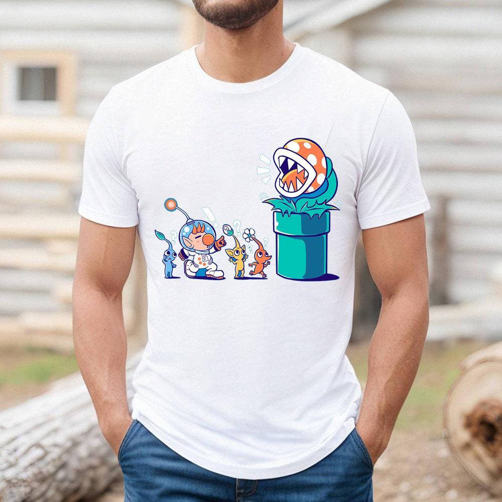 Wrong Planet Pikmin Mario Crossover Shirt