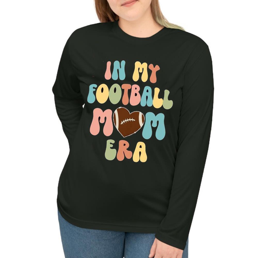 Groovy In My Football Mom Era Mother's Day Shirt For Mom