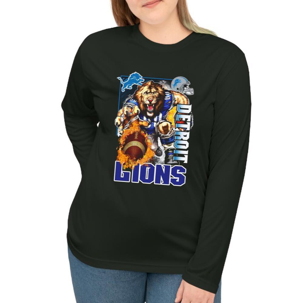 black detroit lions shirt