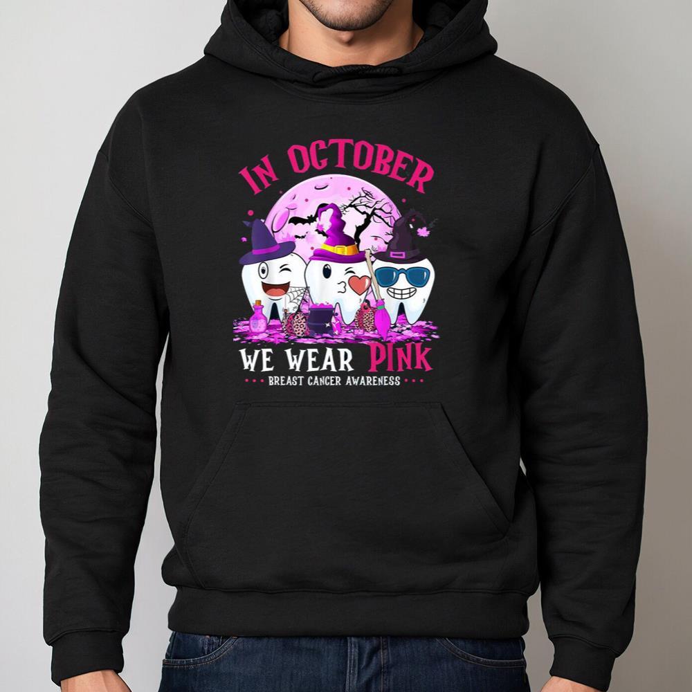 In October We Wear Pink Shirt From Breast Cancer, Vintage Hoodie Tank Top