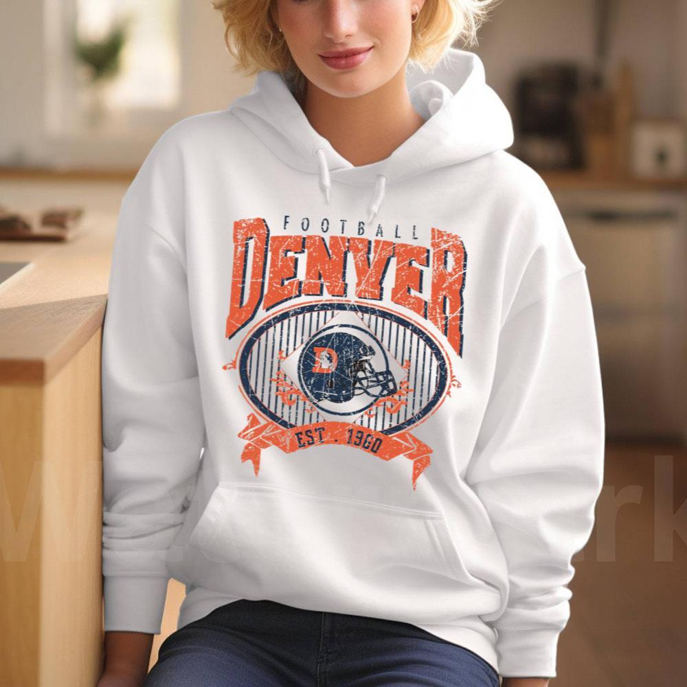 Vintage Style Denver Football Shirt, Denver Football Unisex Hoodie Cute Sweater