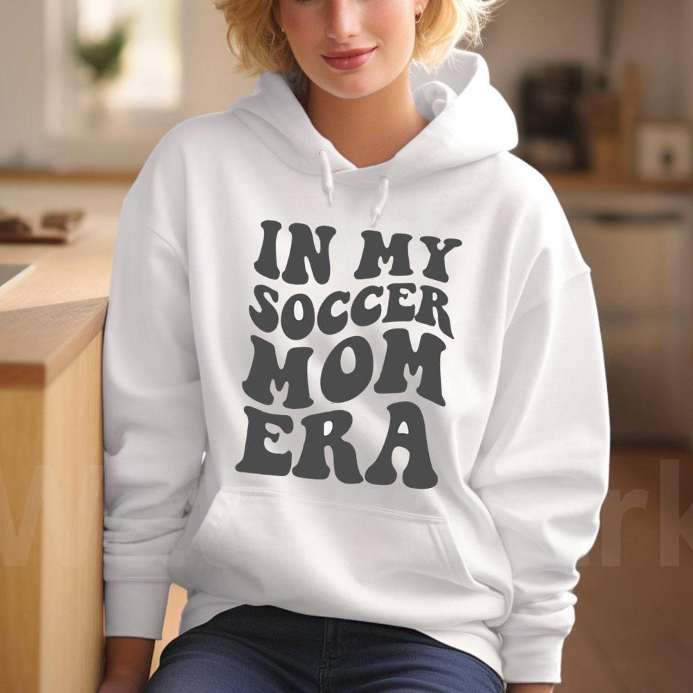 In My Soccer Mom Era Shirt For Mom, Neutral Soccer Mom Sweatshirt Short Sleeve