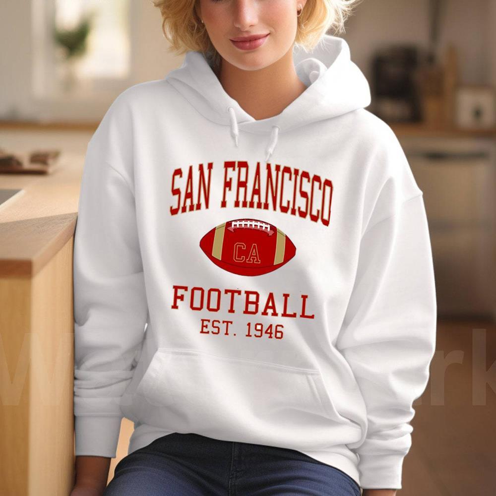 San Francisco Football Shirt For Football Fans, San Francisco 49ers Short Sleeve Hoodie