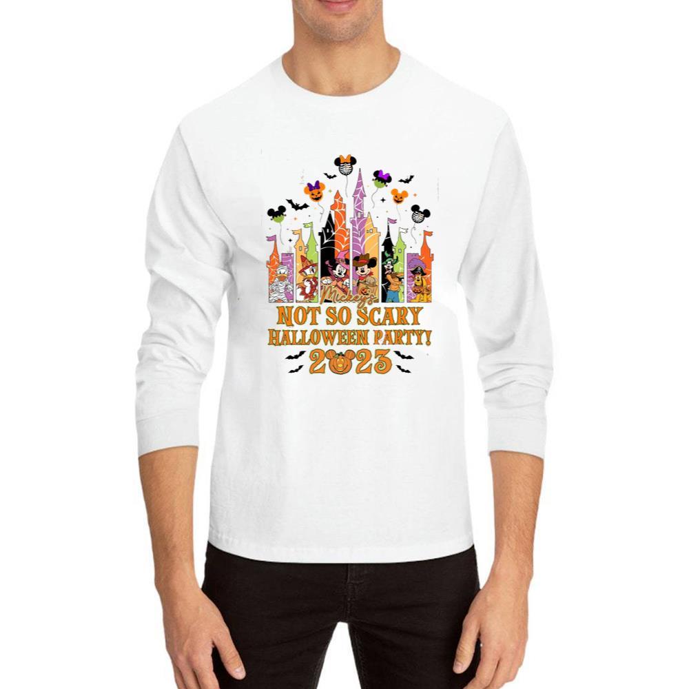 Comfort Colors Not So Scary Halloween Party Shirt, Disney Castle Hoodie Tee Tops