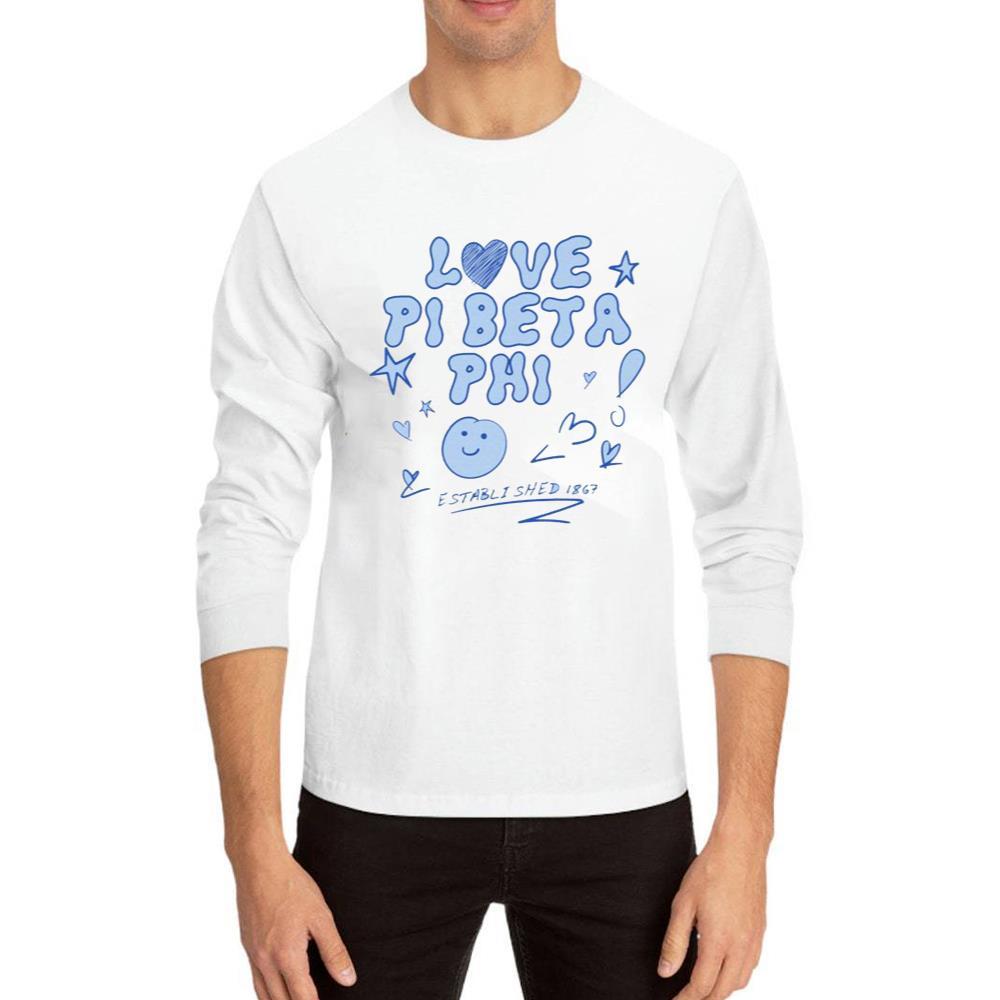 Trendy College Pi Beta Phi Shirt From Love Doodle, Pi Beta Phi Tee Tops Short Sleeve