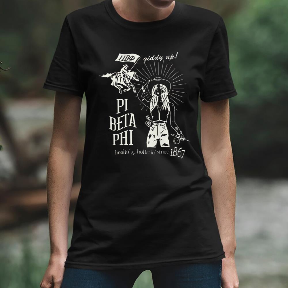 Trendy Giddy Up Pi Beta Phi Shirt For Him, Pi Beta Phi Sweatshirt Long Sleeve