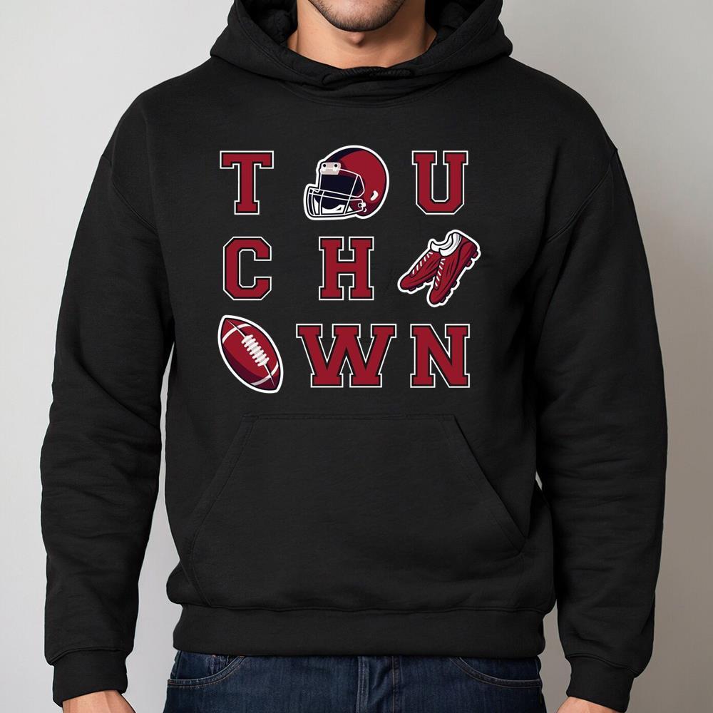 Touch Down Season Shirt From Football Mom, Touch Down Season Hoodie Long Sleeve