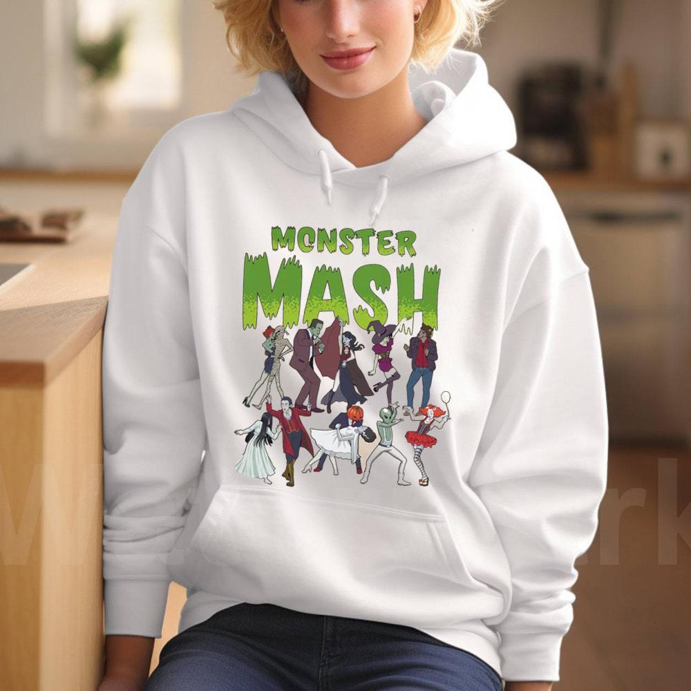 Vintage Monster Mash Shirt For Halloween, Monster Mash Tee Tops Unisex Hoodie